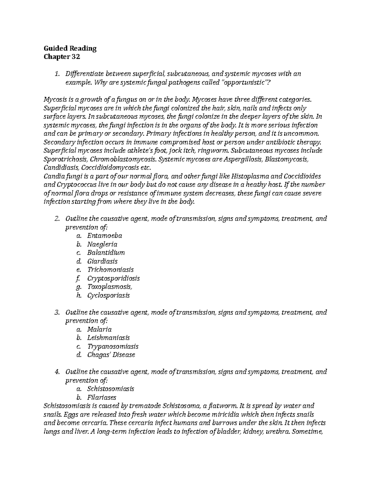 Guided Reading Chapter 32 - Differentiate between superficial ...