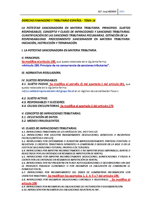 Esquema Lección 1. Concepto Y Contenido DEL Derecho Financiero ...