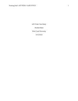 Interactive Case Study Journal - Running head: INTERACTIVE CASE STUDY ...