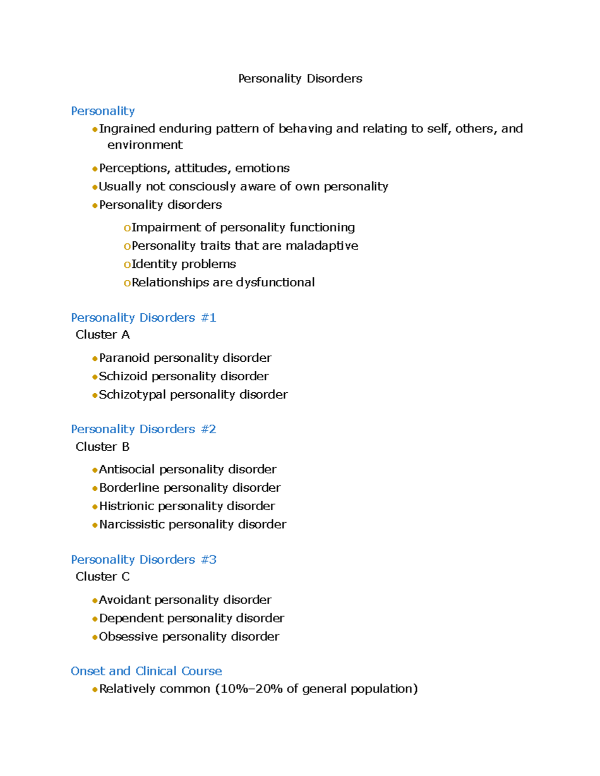 Personality Disorders - Personality Disorders Personality Ingrained ...