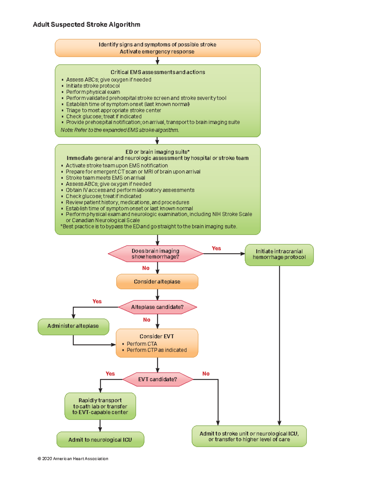 Algorithm-ACLS Suspected Stroke 2006 12 - Yes No Critical EMS ...