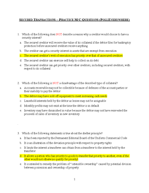 Secured Transaction Outline - SECURED FINANCING BASICS Secured ...