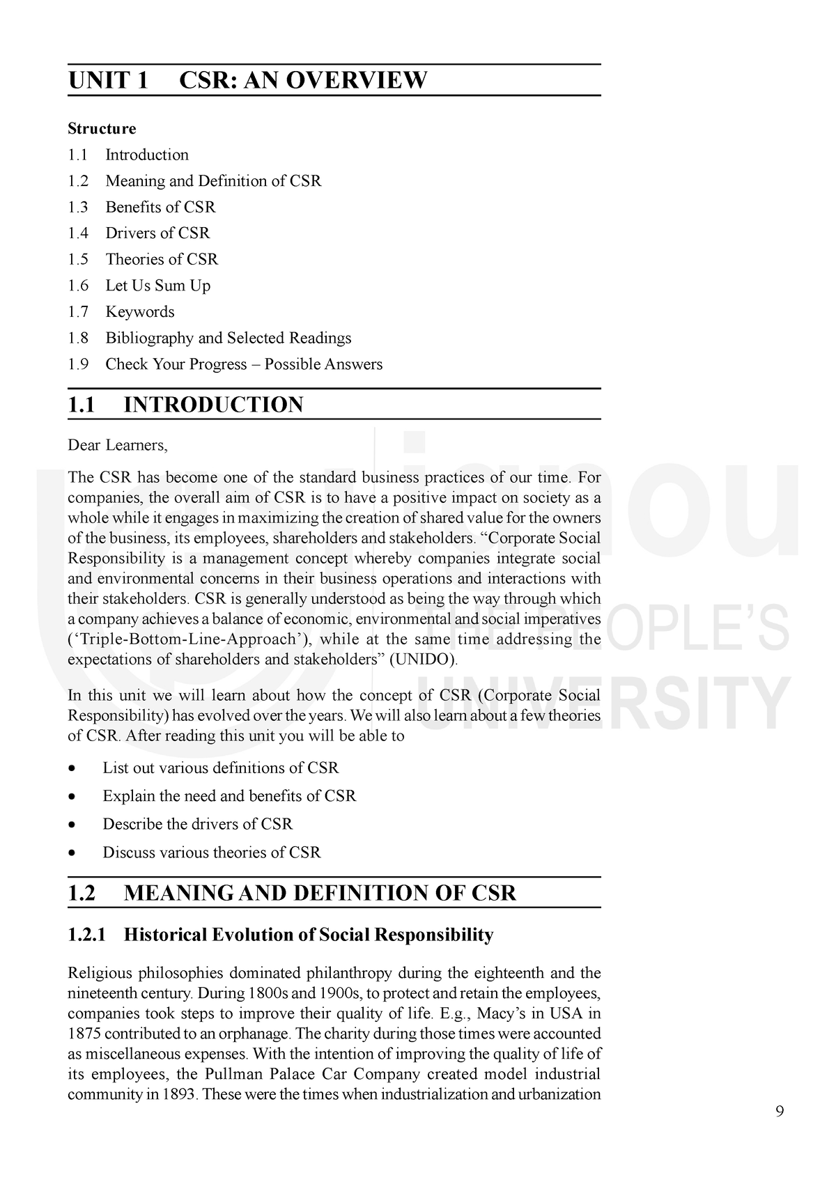 Unit-1 - CSR: An Overview UNIT 1 CSR: AN OVERVIEW Structure 1 ...