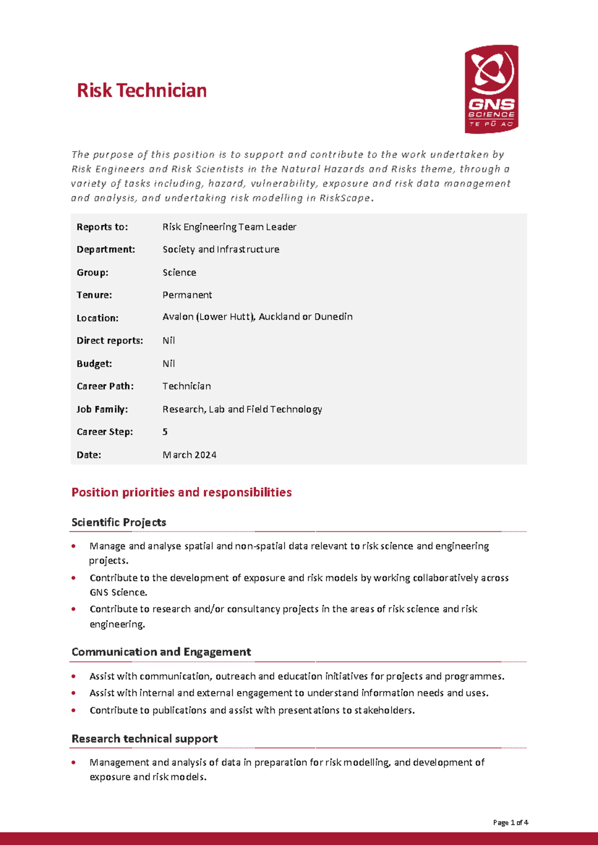 PD-Risk-Technician - ofceowcewcw - Risk Technician The purpose of this ...