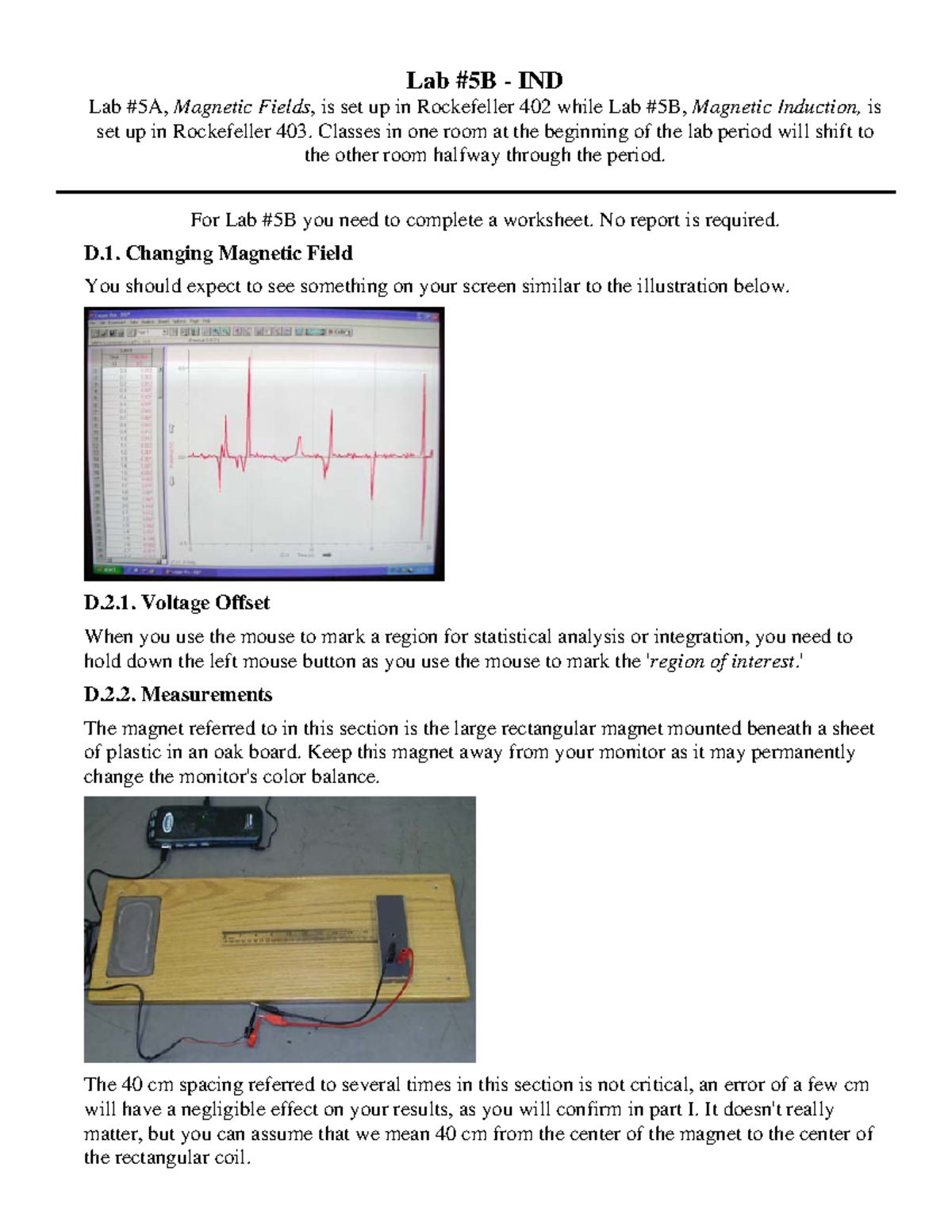 Special tips Induction Lab 5B IND Lab 5A,