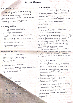 ITCS unit 1 - Unit 1 - Constitution Of India, Law And Engineering ...