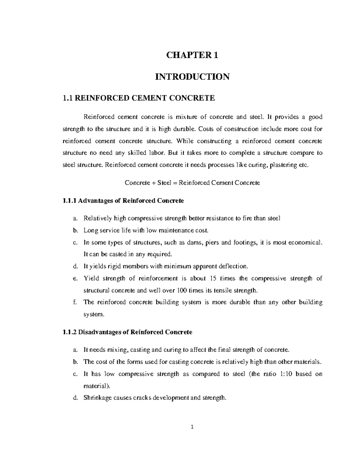 Rcc Design Od Building Manually CHAPTER 1 INTRODUCTION 1 1 REINFORCED