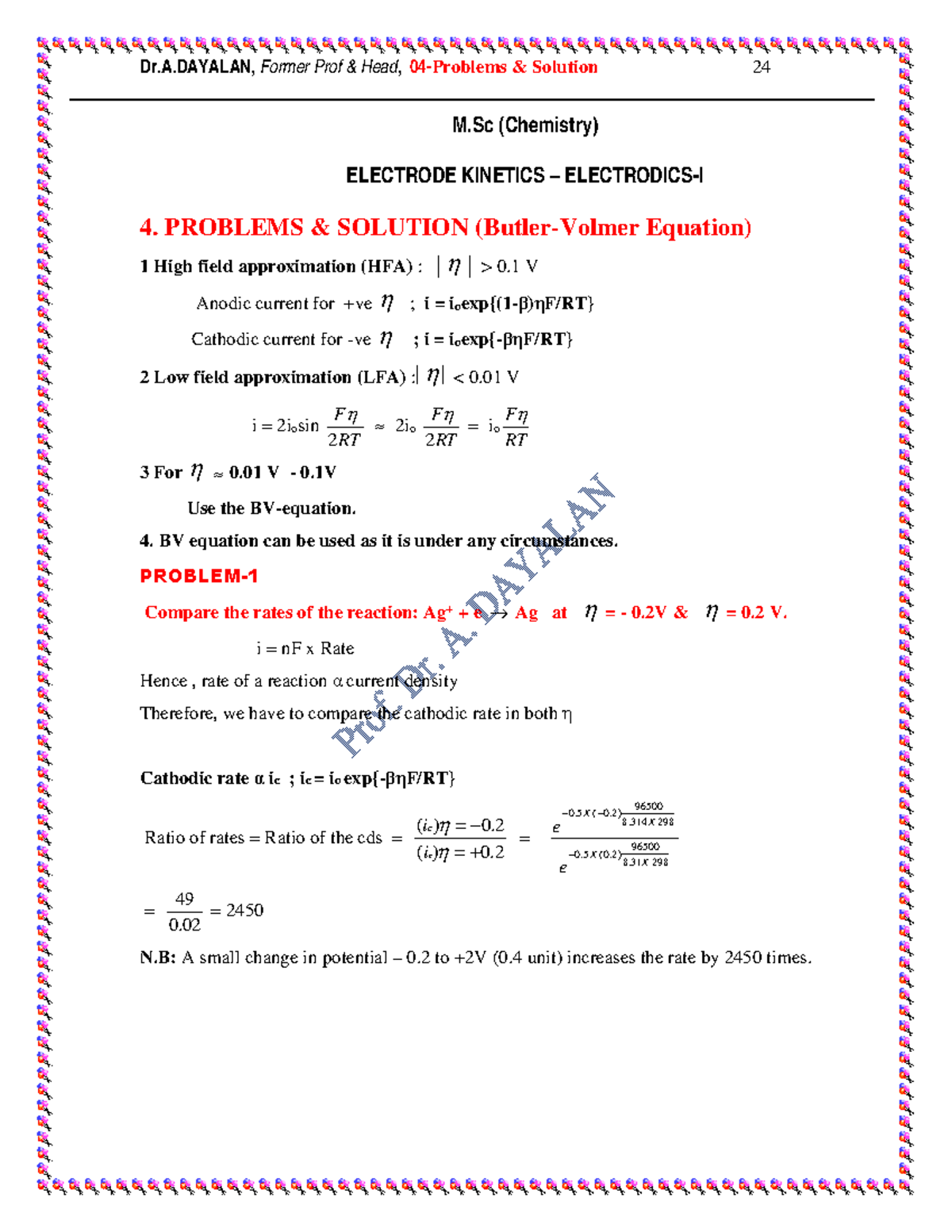 04 bv eq probs solns M (Chemistry) ELECTRODE ELECTRODICSI