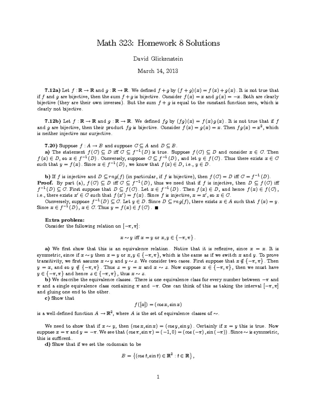 Hw8sol Solutions To Homework Assignment 8 Math 323 Formal Studocu