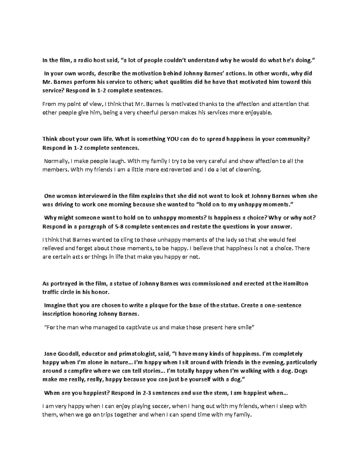 English diez - facil - In the film, a radio host said, "a lot of people ...
