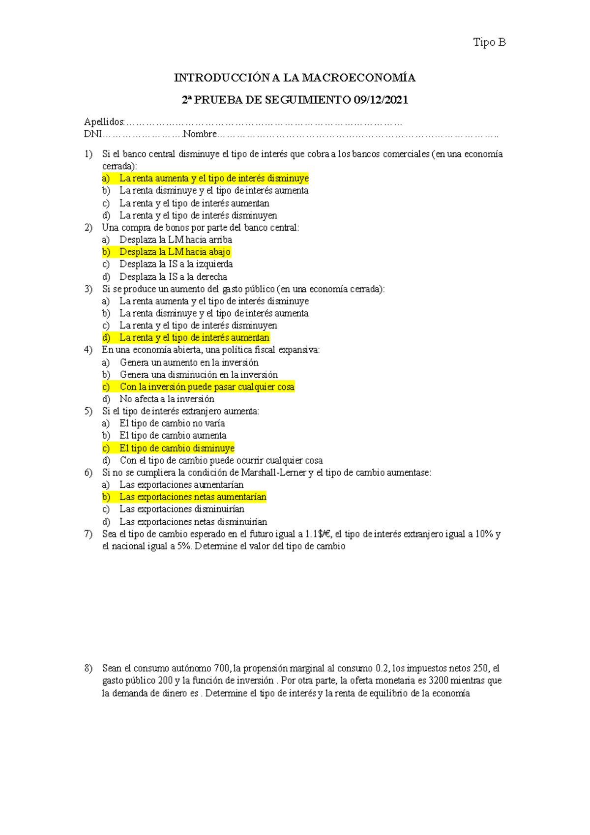 Monitor di estinzione di tipo B