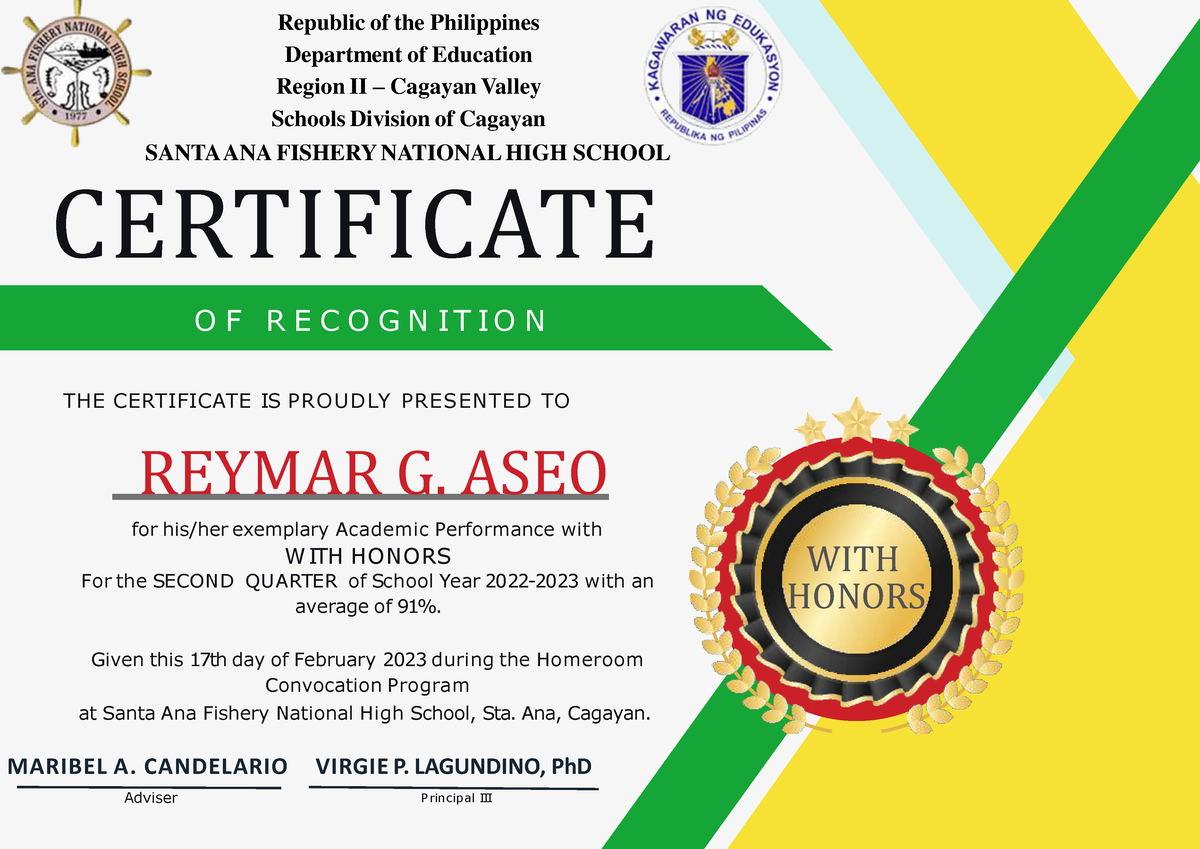 Modern-Red-Certificate-of-Appreciation - CERTIFICATE WITH HONORS ...