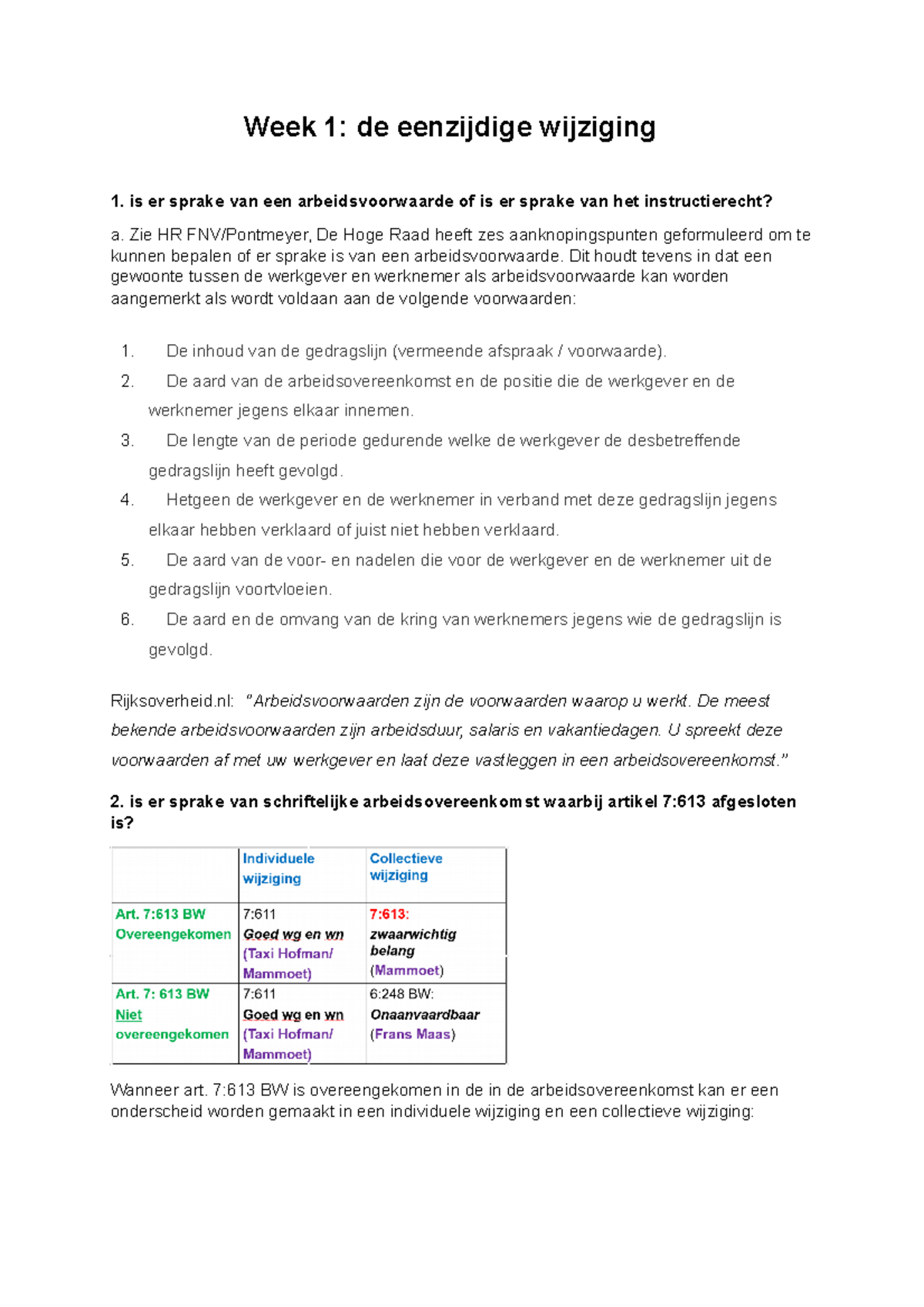 Eenzijdige Wijziging - Week 1: De Eenzijdige Wijziging Is Er Sprake Van ...