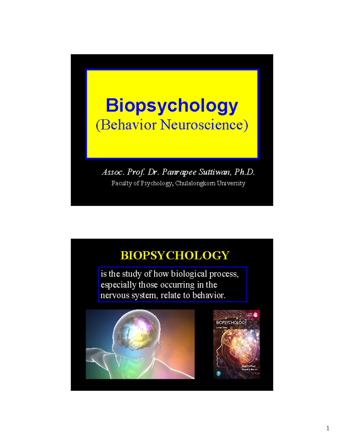 Handouts Biopsychology Week3 - Biopsychology (Behavior Neuroscience ...