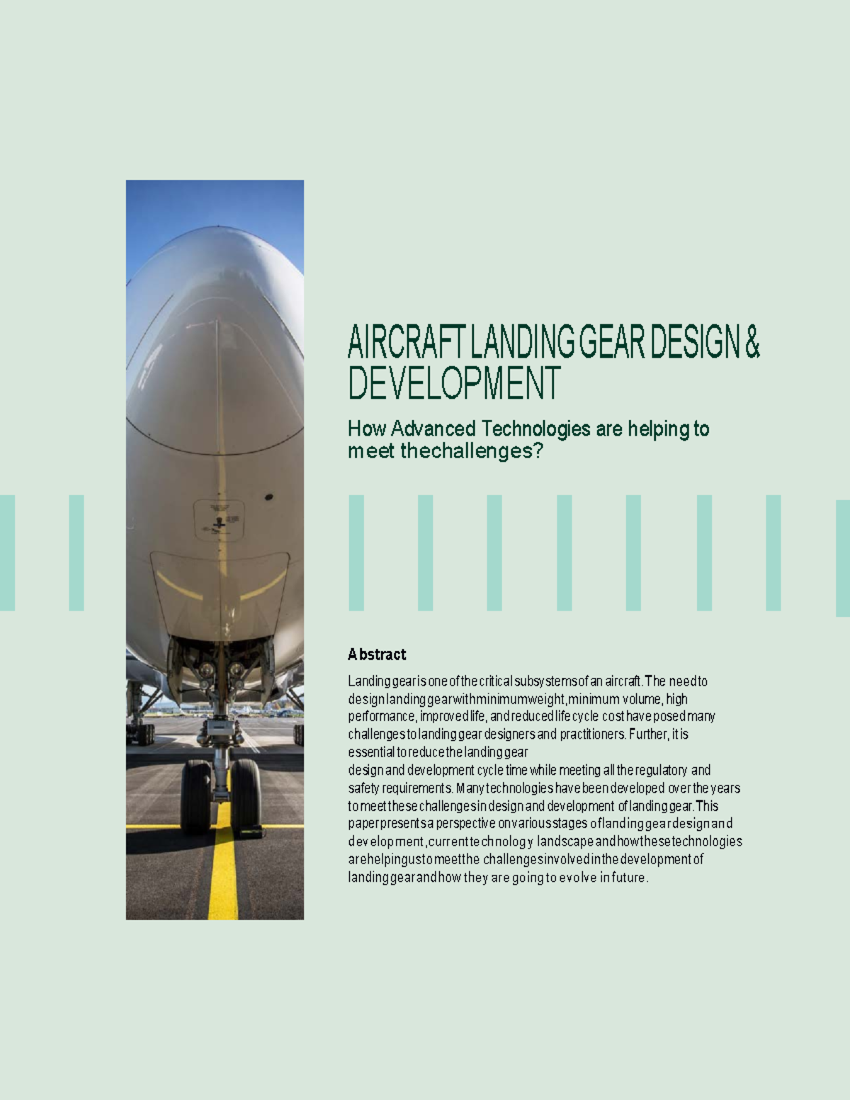 Landinggeardesignanddevelopment 2 AIRCRAFT LANDING GEAR DESIGN
