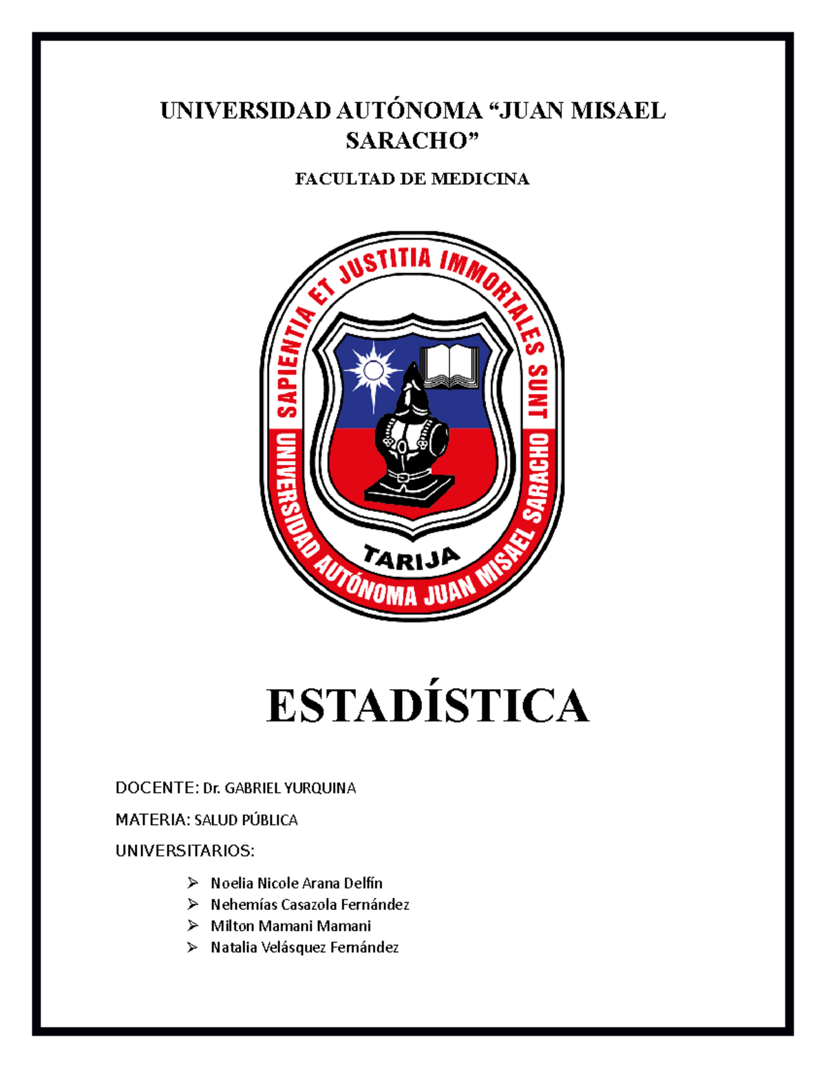 Estadística guia de estudio UNIVERSIDAD AUTÓNOMA “JUAN MISAEL