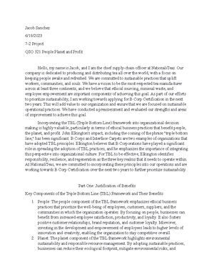 [Solved] Part One Justification of Benefits Justify the value of ...