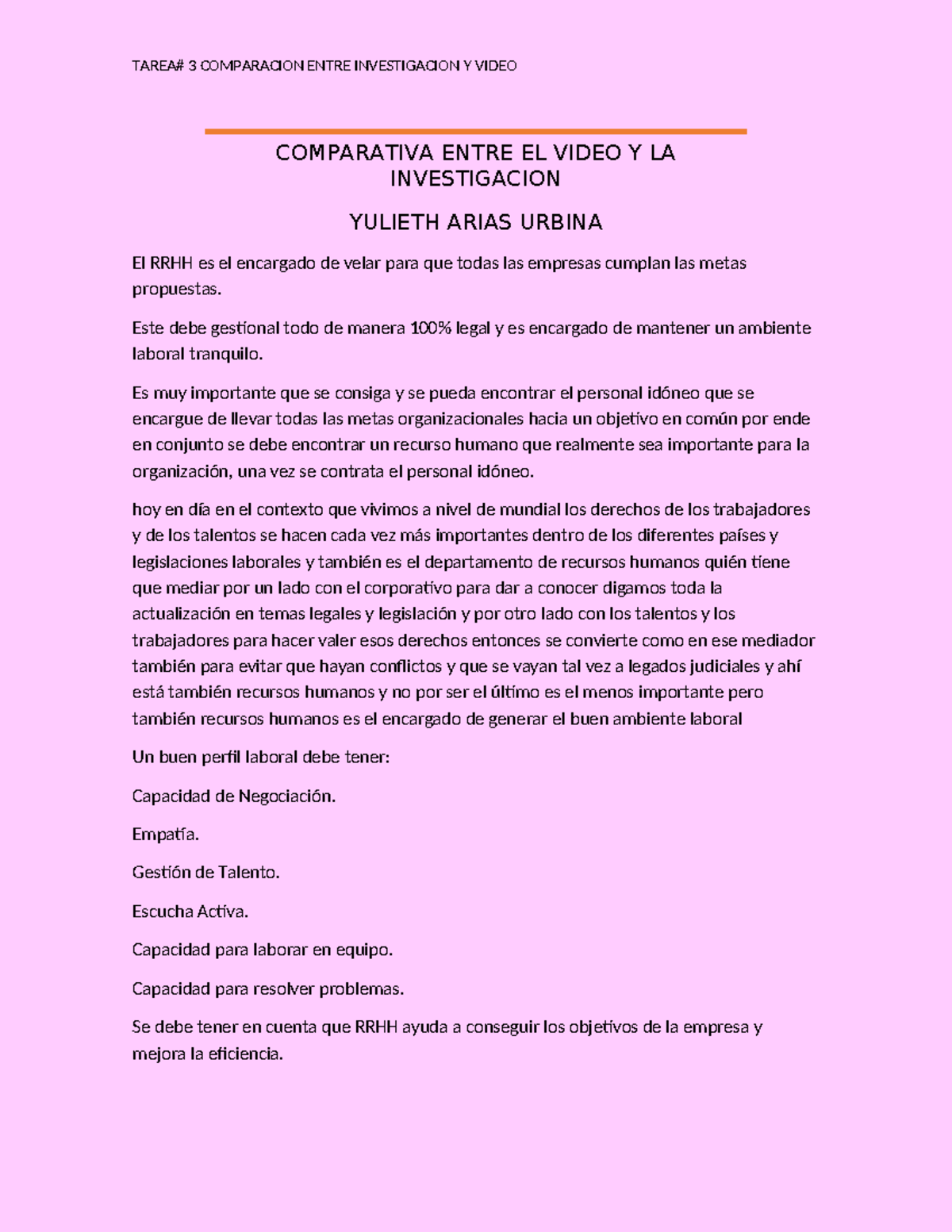 Tarea #2 Comparativa Entre Video E Investigacion - TAREA# 3 COMPARACION ...