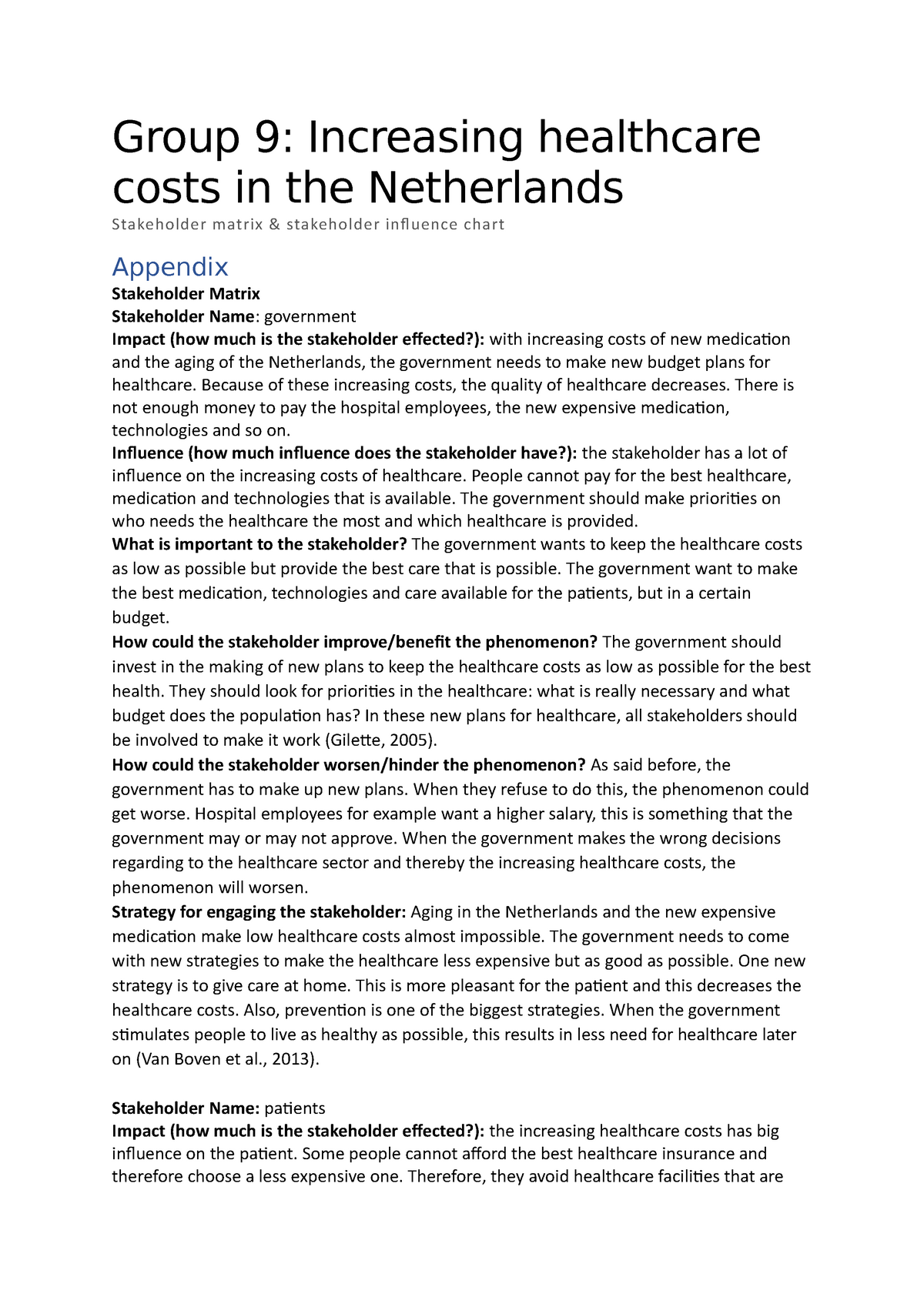 matrix-chart-group-9-increasing-healthcare-costs-in-the-netherlands-stakeholder-matrix