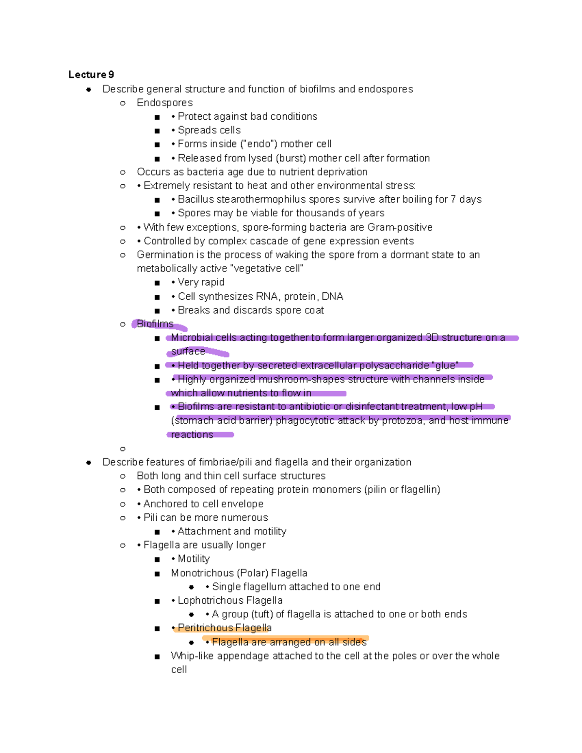 Mcbl Midterm 2 - study guide - Lecture 9 Describe general structure and ...
