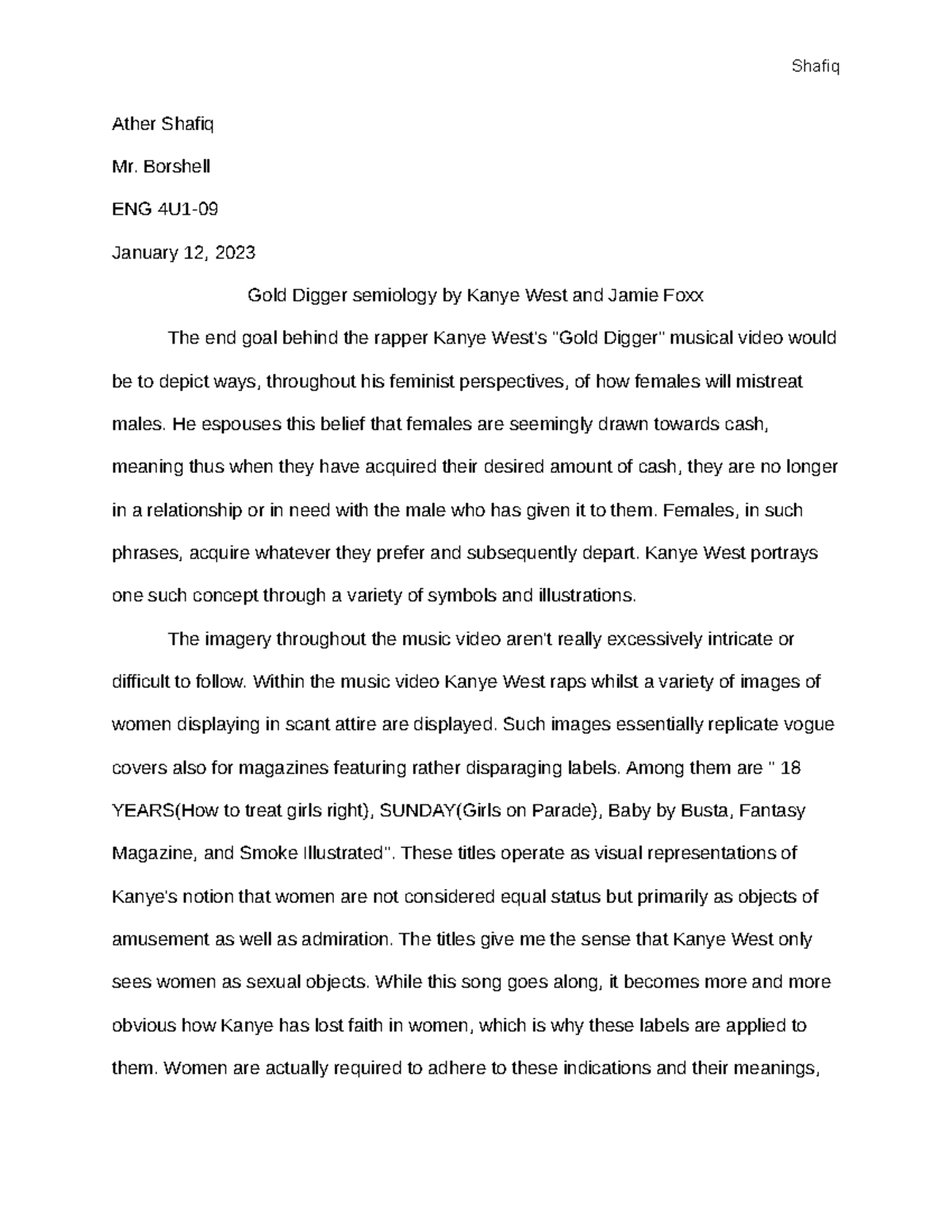 feminist music essay