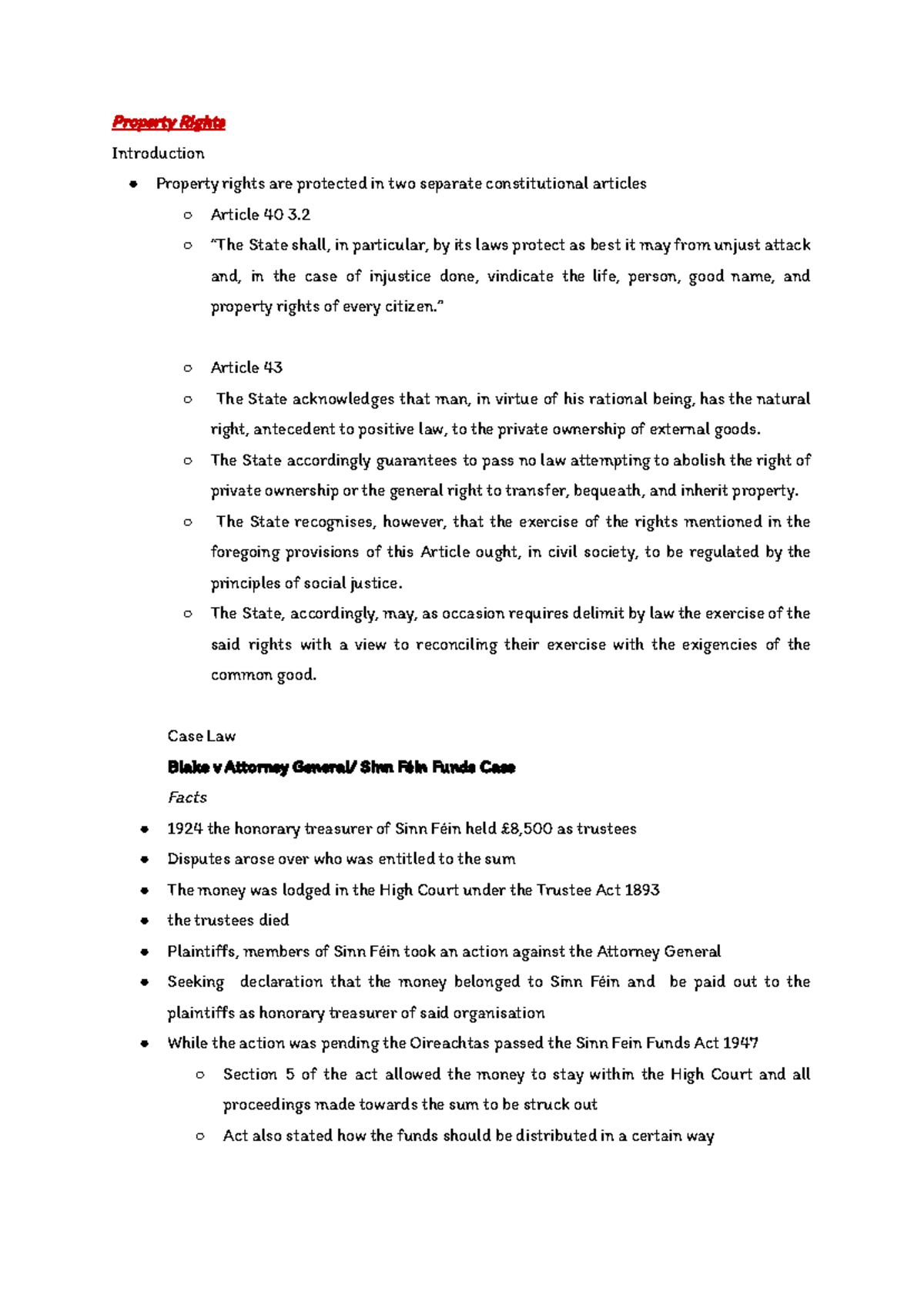 Constitutional LAW - Property Rights - Property Rights Introduction ...