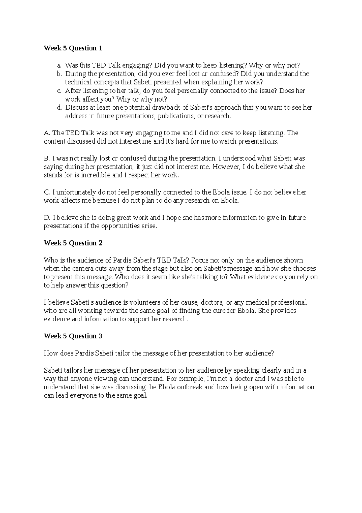 Wendy Morningstar SCS 200 Applied Social Sciences-5 - Week 5 Question 1 ...