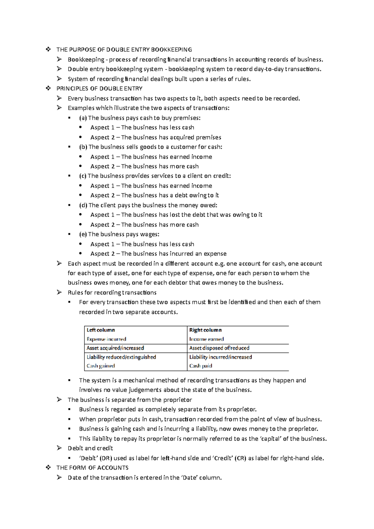 Double Entry Bookkeeping - The Purpose Of Double Entry Bookkeeping 