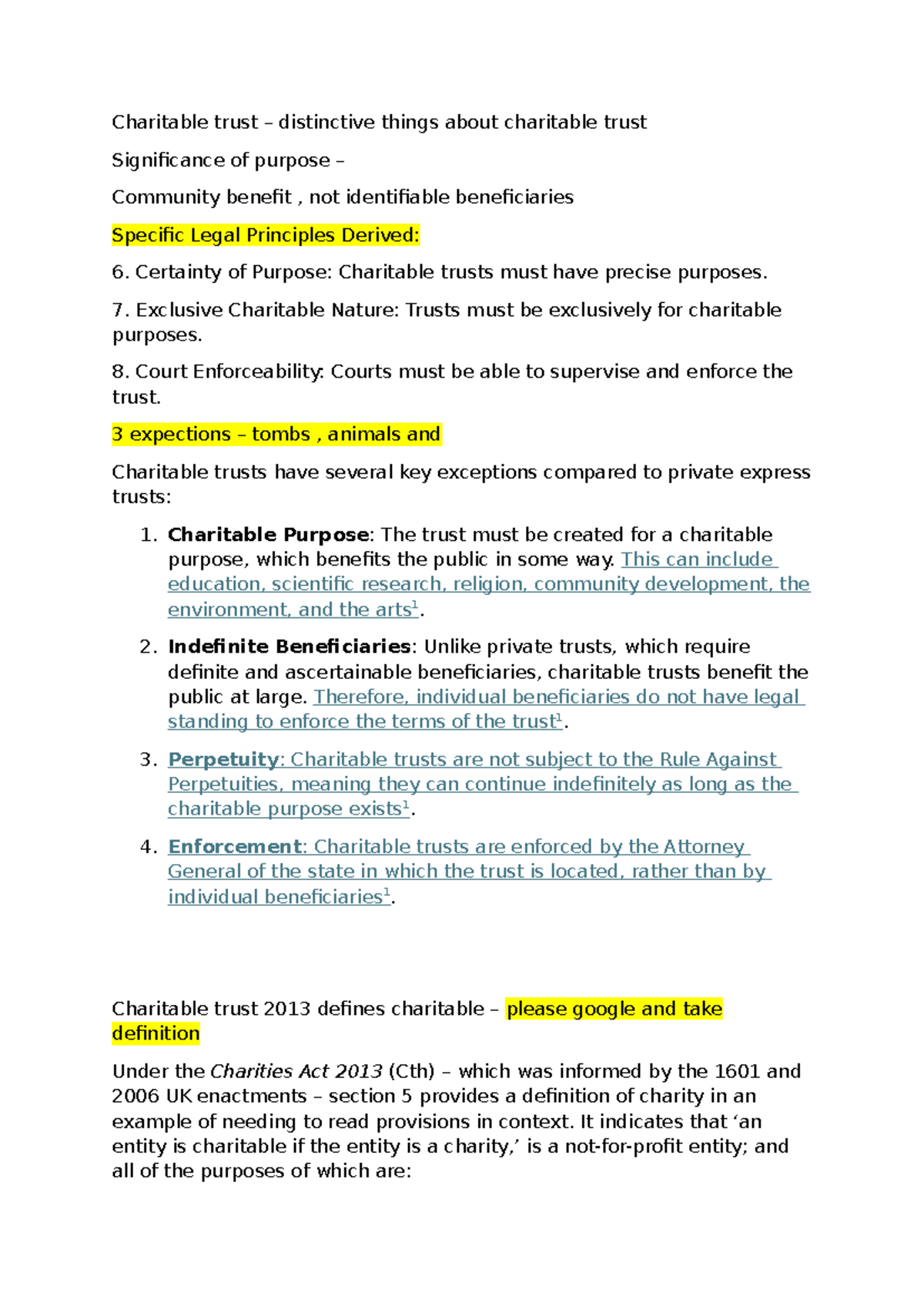 Charitable Trust - equity - Charitable trust – distinctive things about ...
