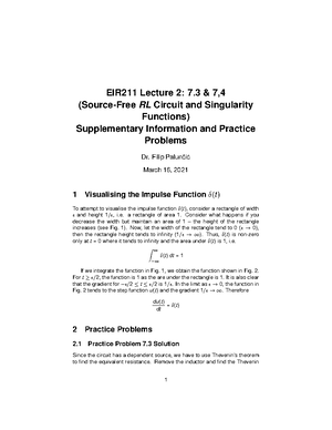 EIR211 L24 Exercise Solutions - EIR211 Lecture 24: 15, 15. (Magnetic ...