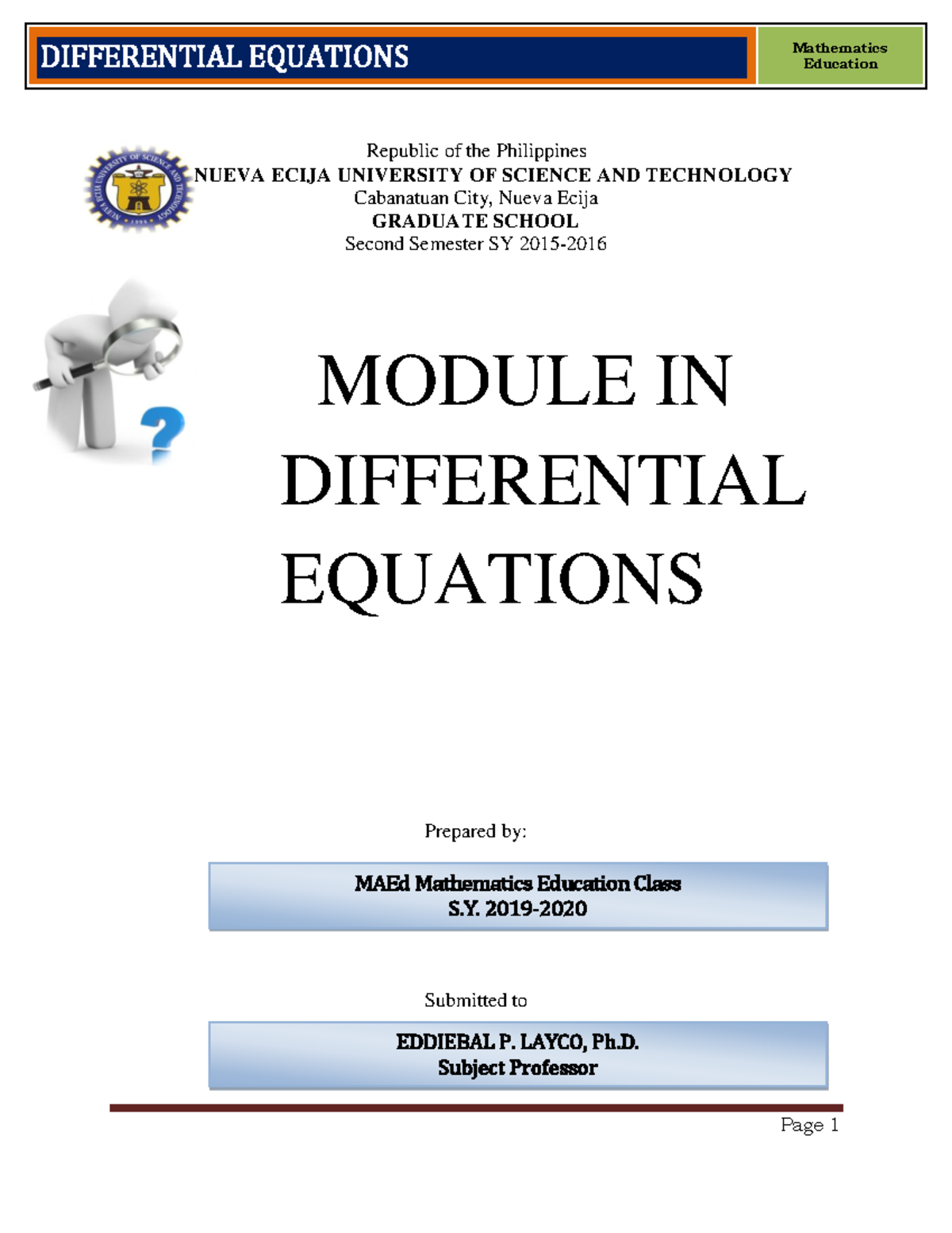 443938426 diff eq module docx - DIFFERENTIAL EQUATIONS Education ...