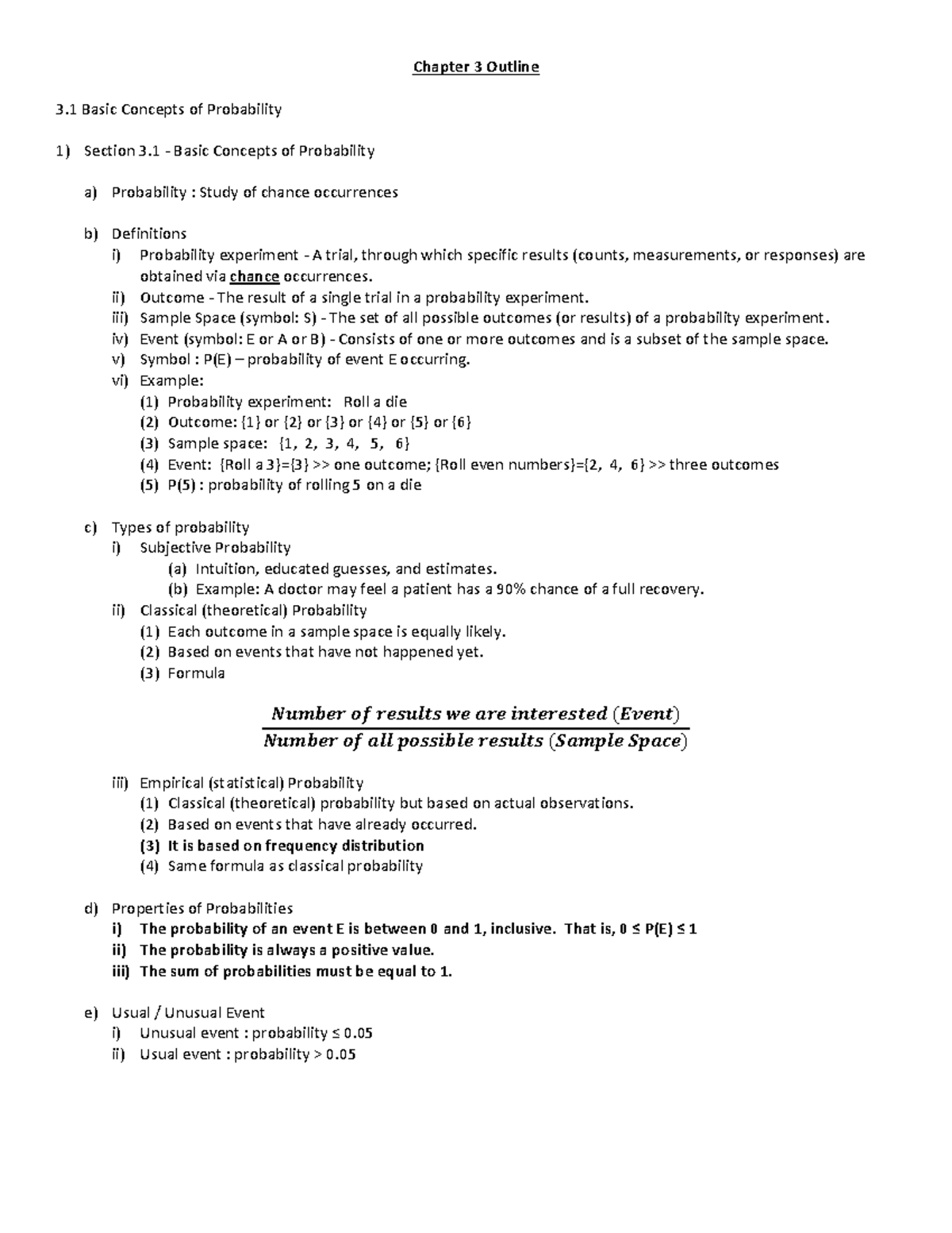 Chapter 3 - Lecture notes 21/ PSY 109.. - Chapter 3 Outline 3 Basic ...