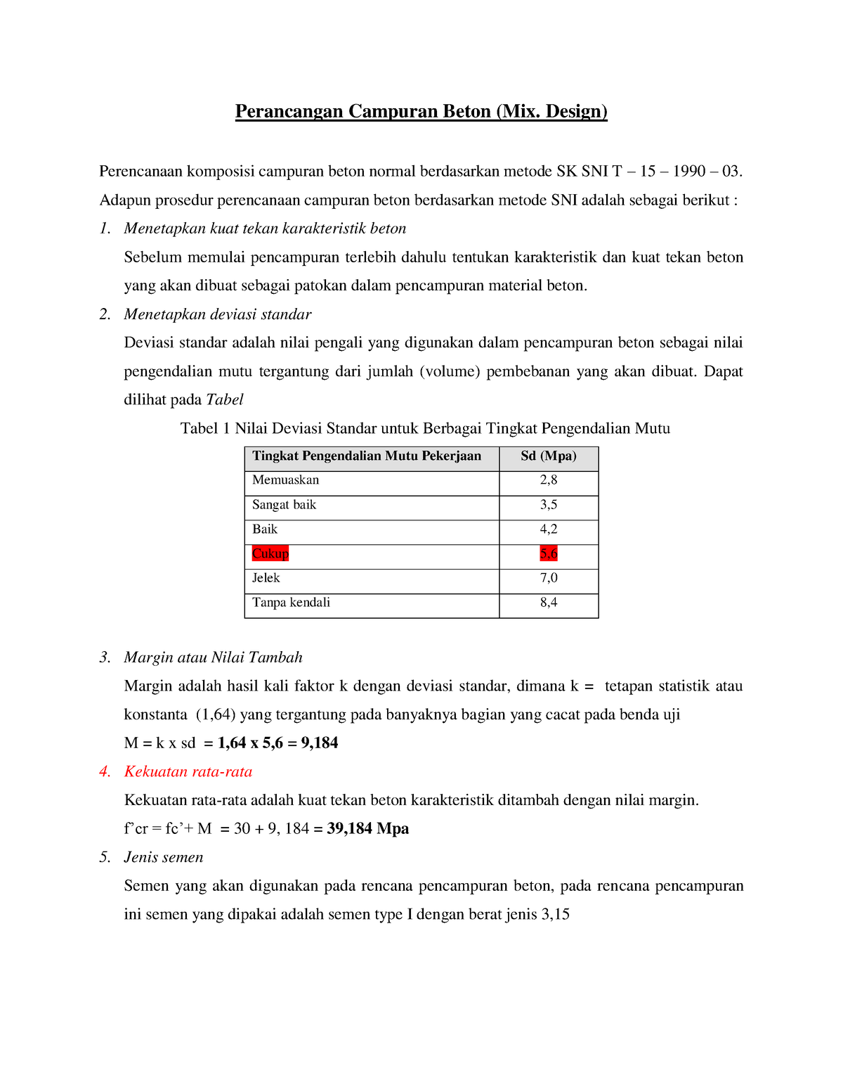 Perencanaan Campuran Beton Teknologi Bahan Konstruksi Teknik Sipil ...