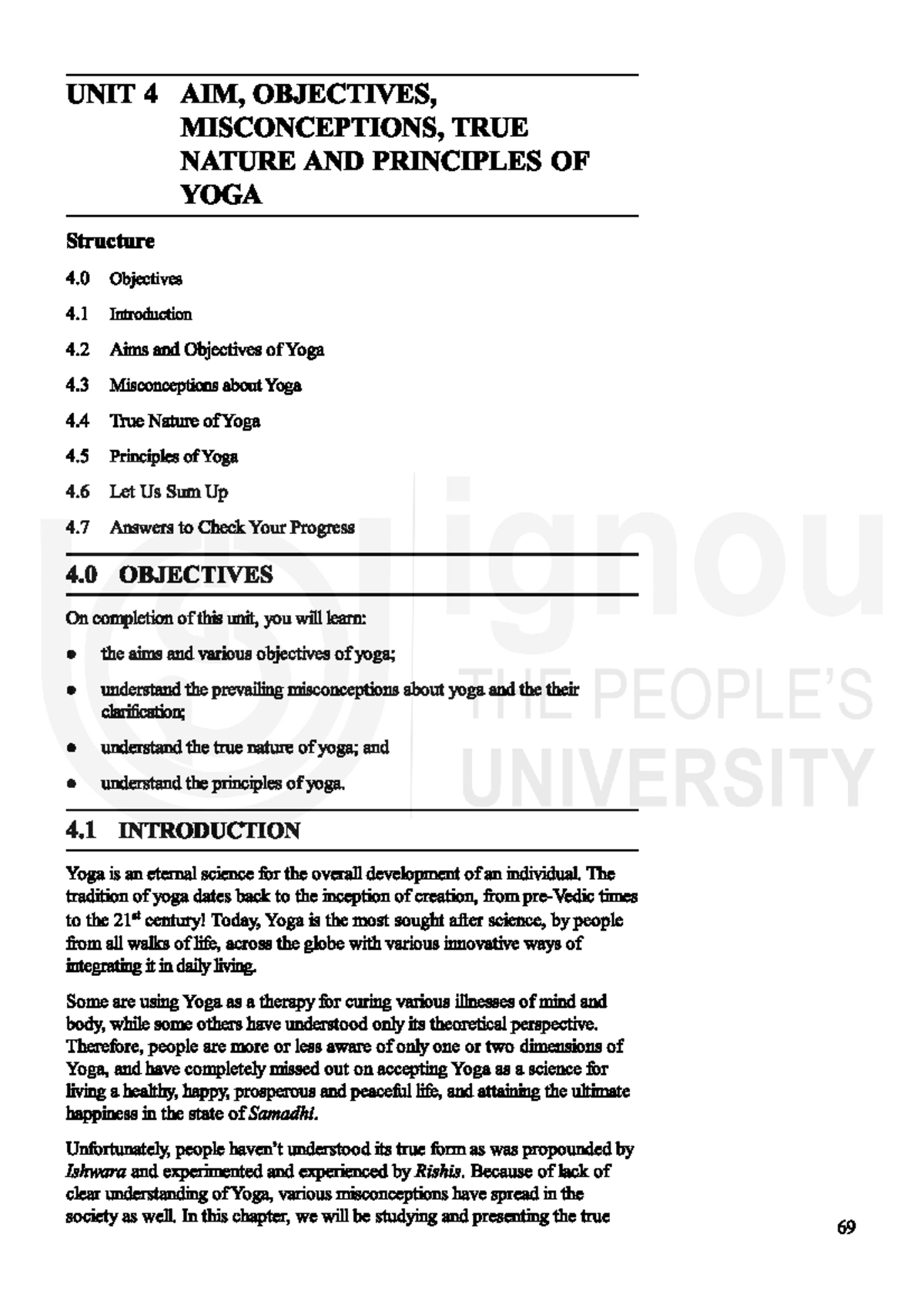 Unit-4 - Bachelor in yogic science - Introduction to yogic texts - Studocu