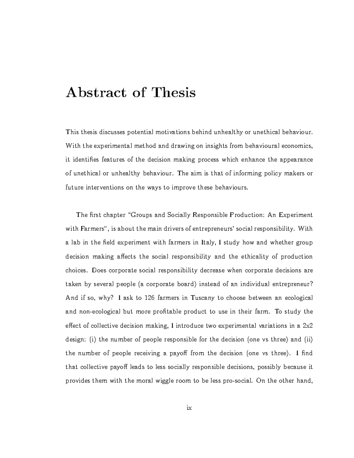 this thesis discusses