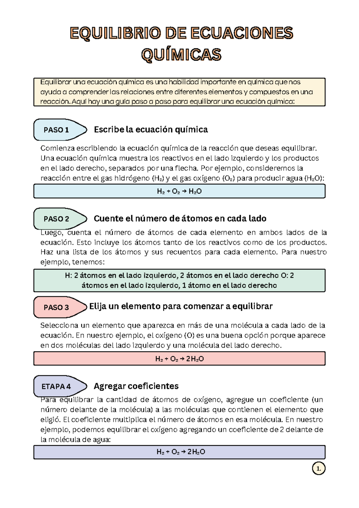 Balancing Chemical Equations Notes and Practice Problems Worksheet ...