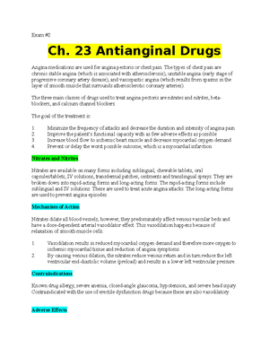 Pharmacology 2 Exam 1-3 Questions - Pharm II Exam 1 Questions (2 Math ...