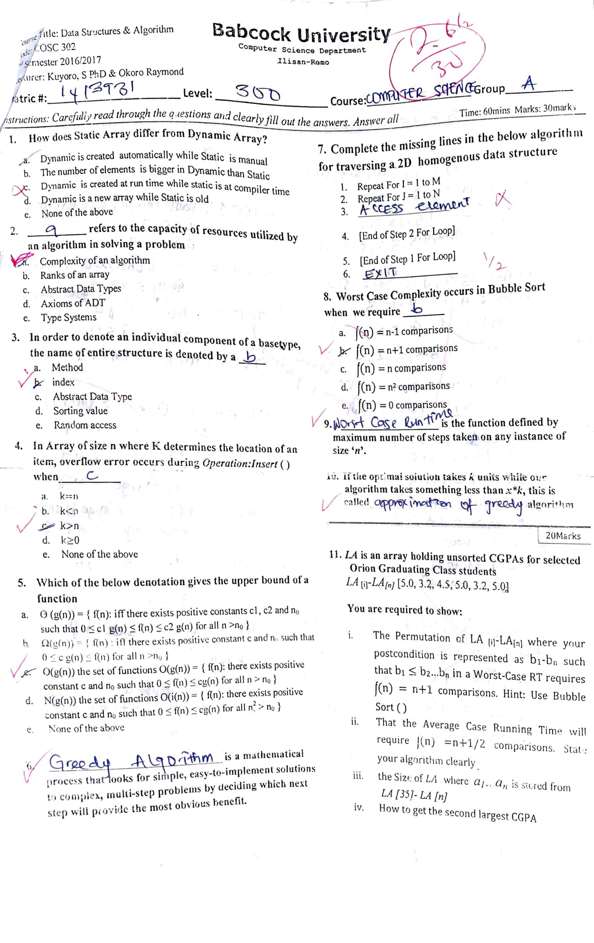 COSC302 MID SEM 16 17 - note - _ rs