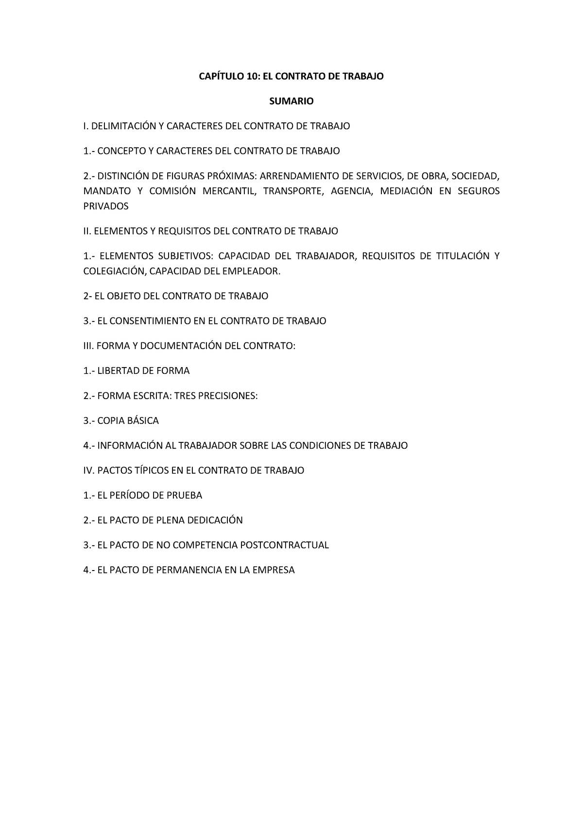 Tema 10 El Contrato De Trabajo Parte General - CAPÍTULO 10: EL CONTRATO ...