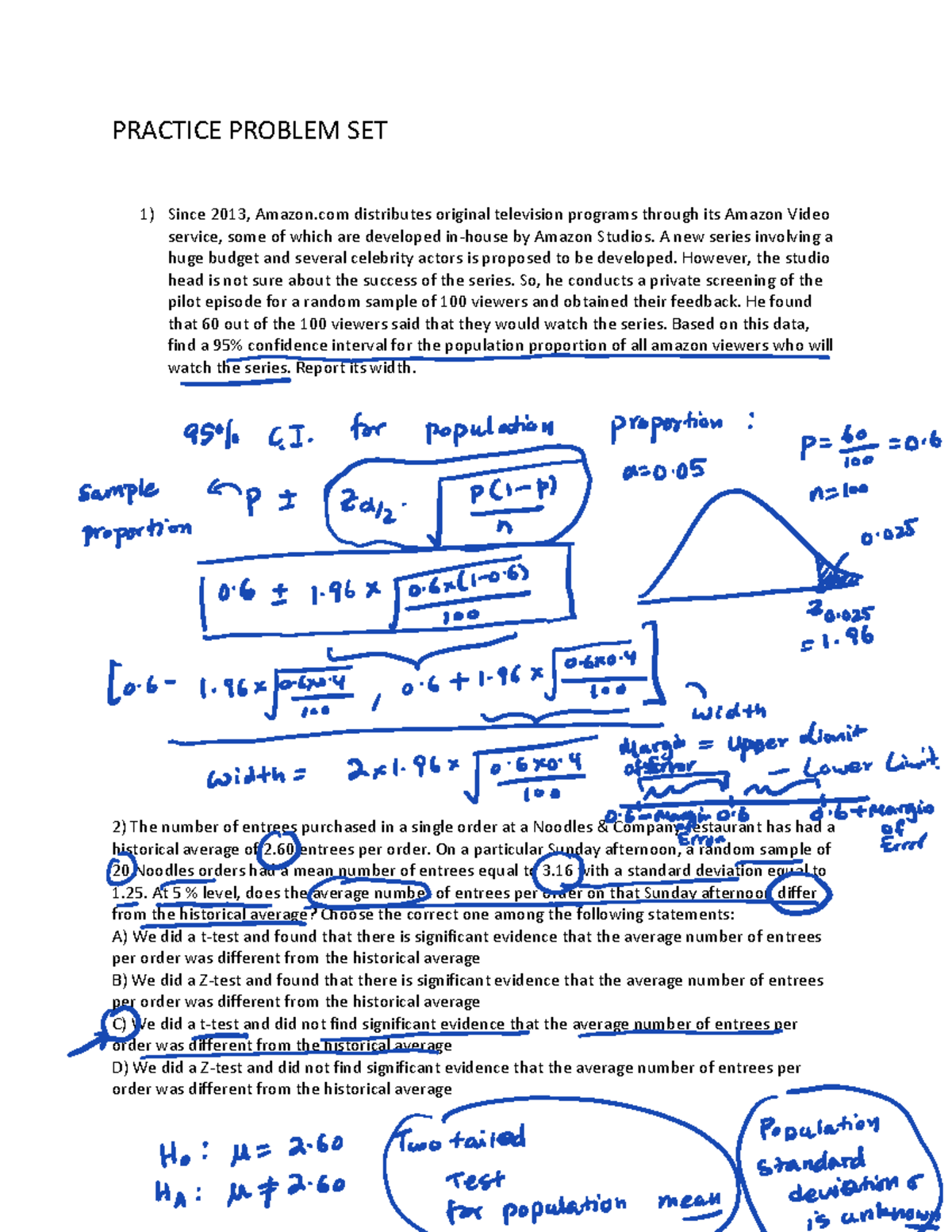 Practice Problem SET - PRACTICE PROBLEM SET Since 2013, Amazon ...