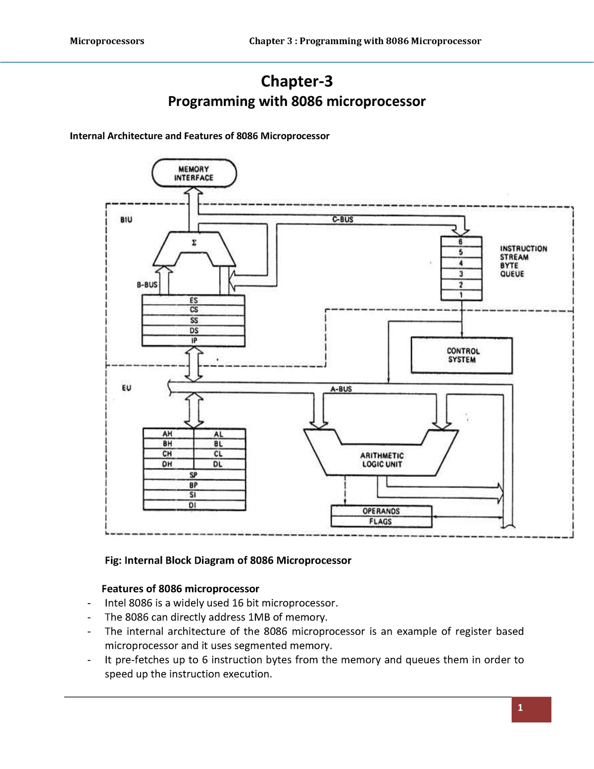 case study of 8086 microprocessor