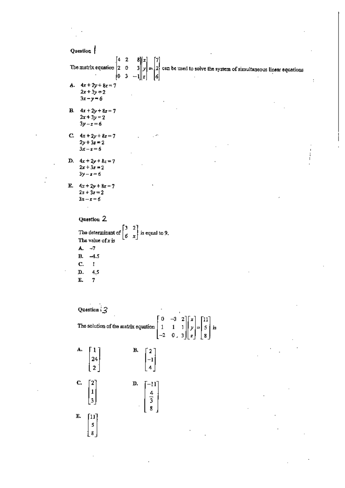 Class exercise 16 june - word it's tuff - Question 1 42 8 7 The matrix ...