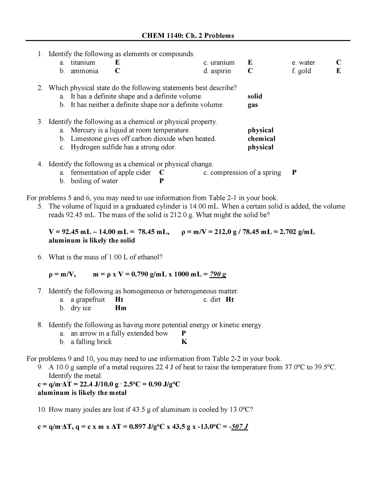 chapter-2-matter-and-energy-problem-set-answer-chem-1140-ch-2