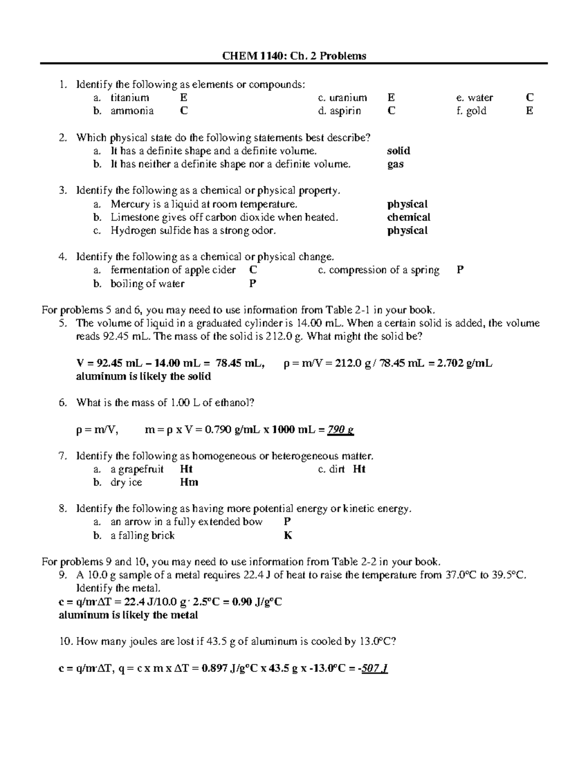 chapter-2-matter-and-energy-problem-set-answer-chem-1140-ch-2