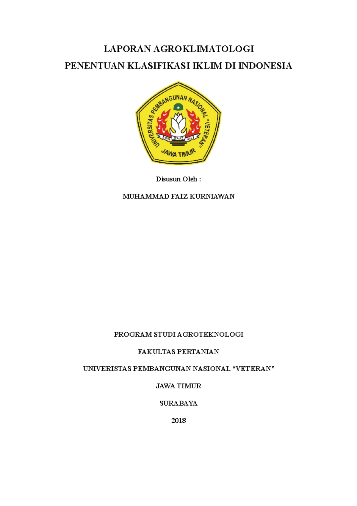 Penentuan Klasifikasi Iklim Di Indonesia Secara Agroklimatologi ...