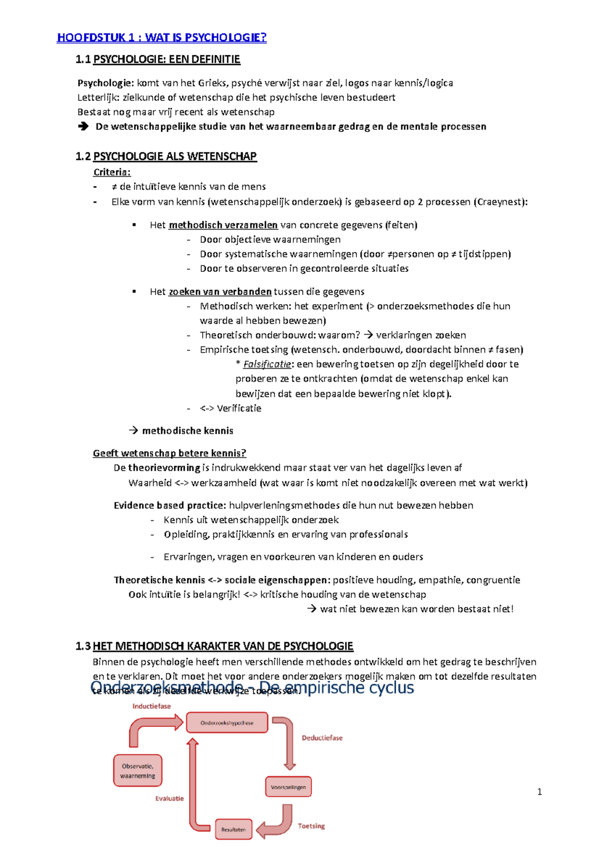 Samenvatting Psychologische Thema's - HOOFDSTUK 1 : WAT IS PSYCHOLOGIE ...