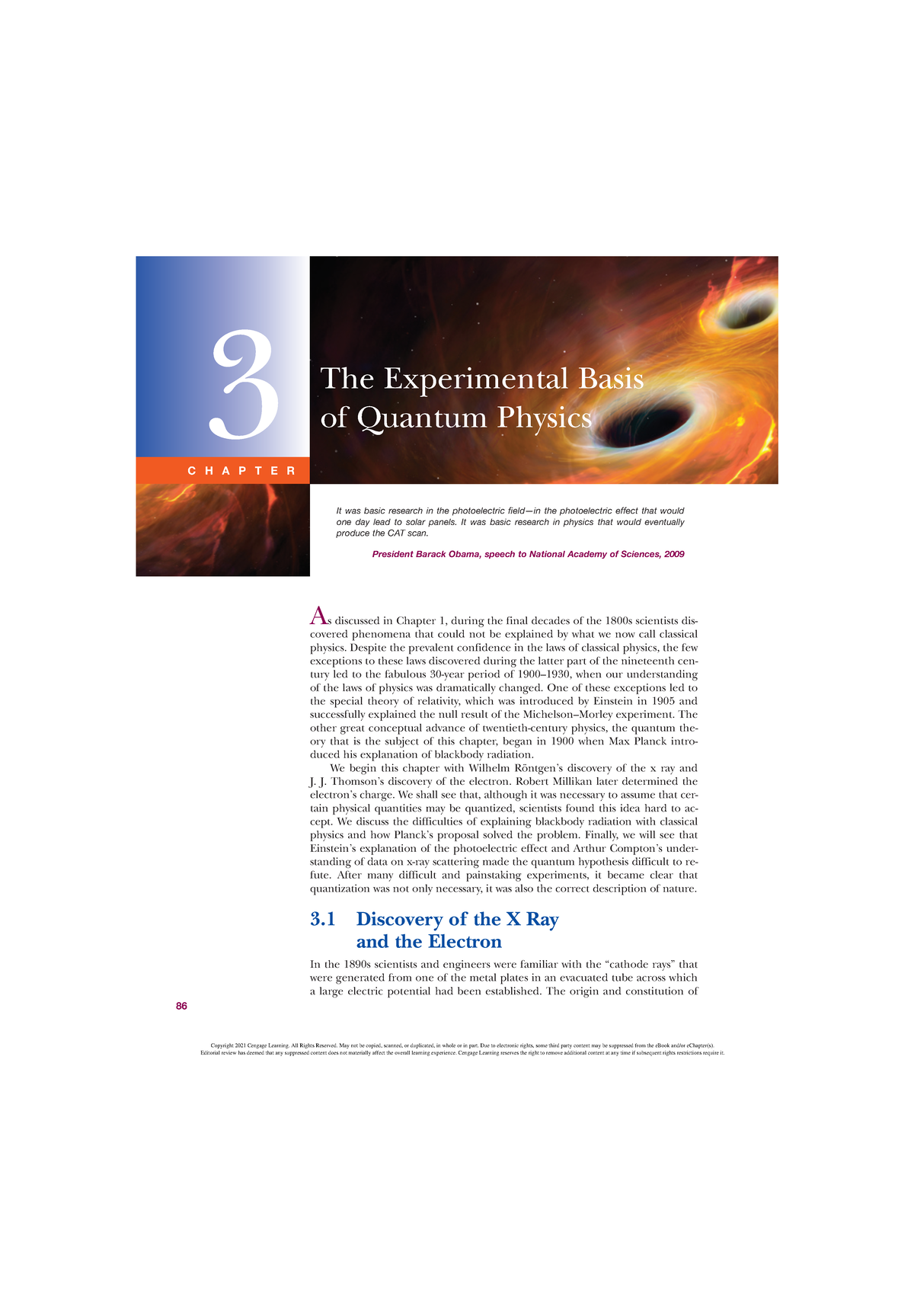 Ch3 - textbook homework - C H A P T E R 86 The Experimental Basis of ...