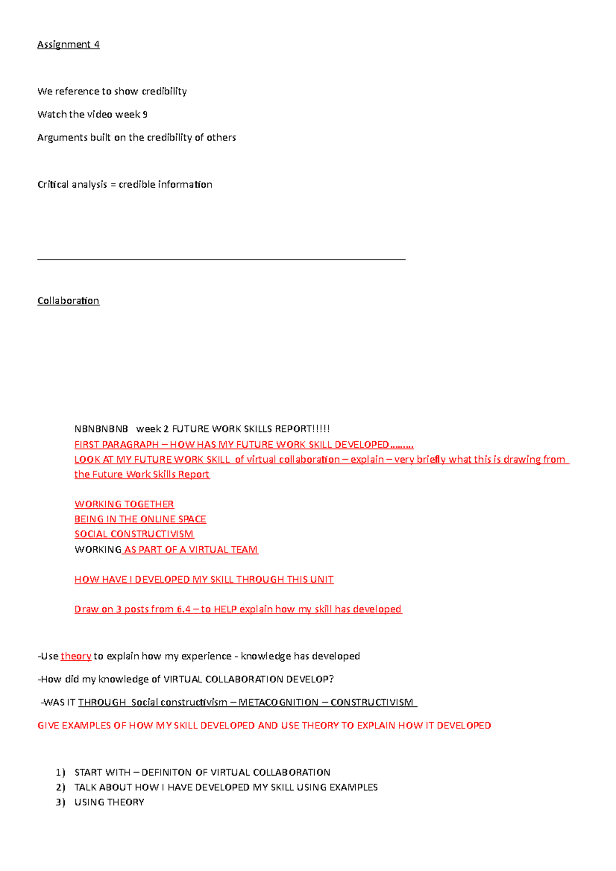 Assignment 4 notes for research methods - Assignment 4 We reference to ...