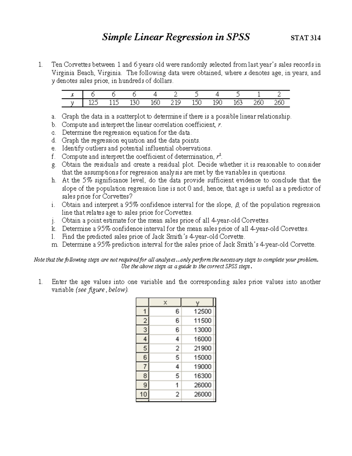 Simple regression example - Simple Linear Regression in SPSS 1. STAT ...
