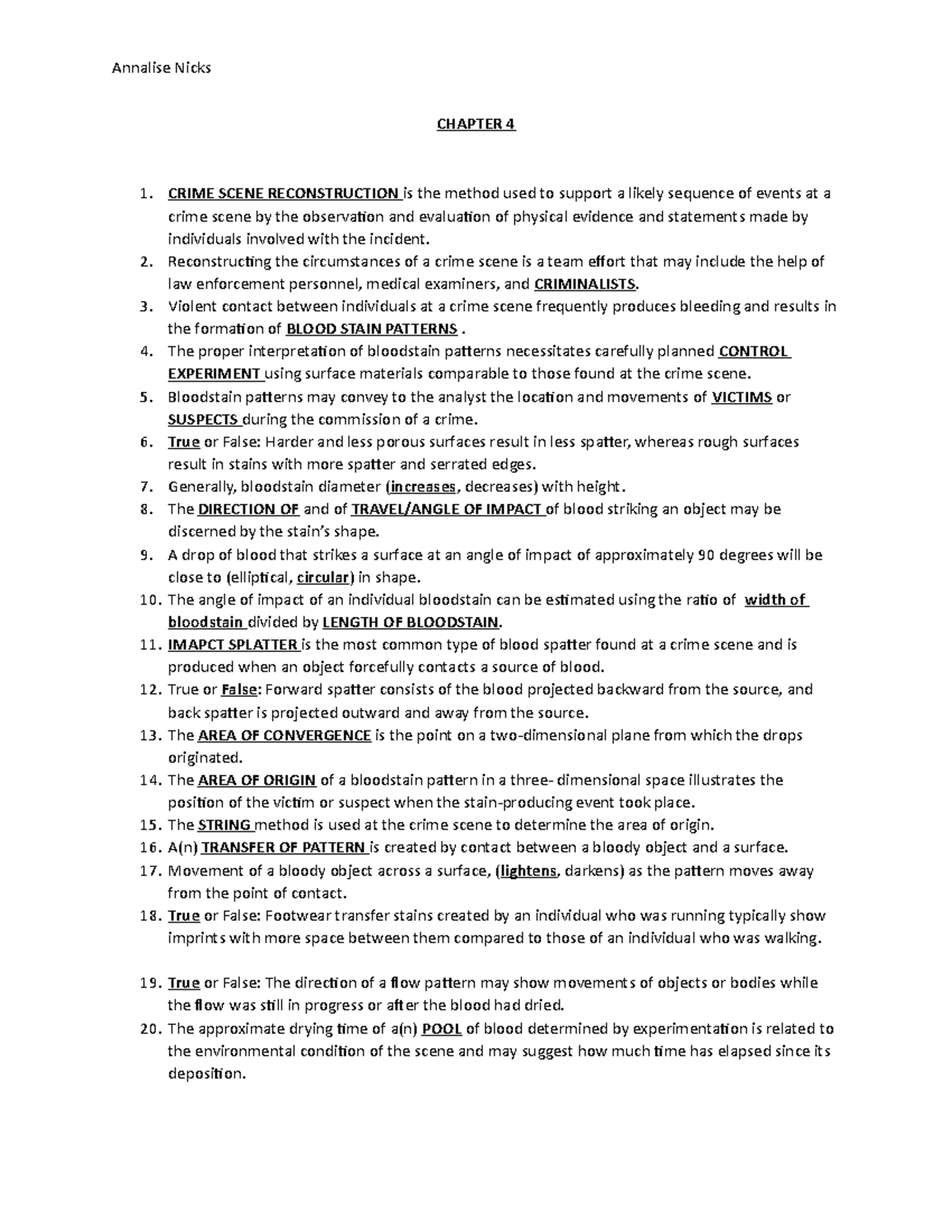 Review Questions Chapters 4 & 5 CJE3650 USF Studocu